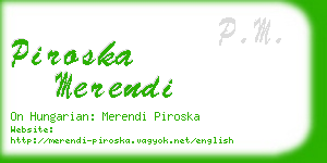 piroska merendi business card